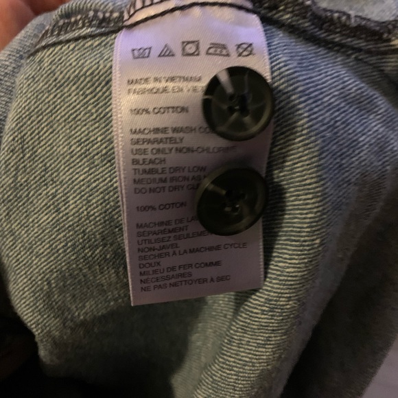Mens Urban Outfitters Denim Button Up Hoodie - Picture 4 of 4